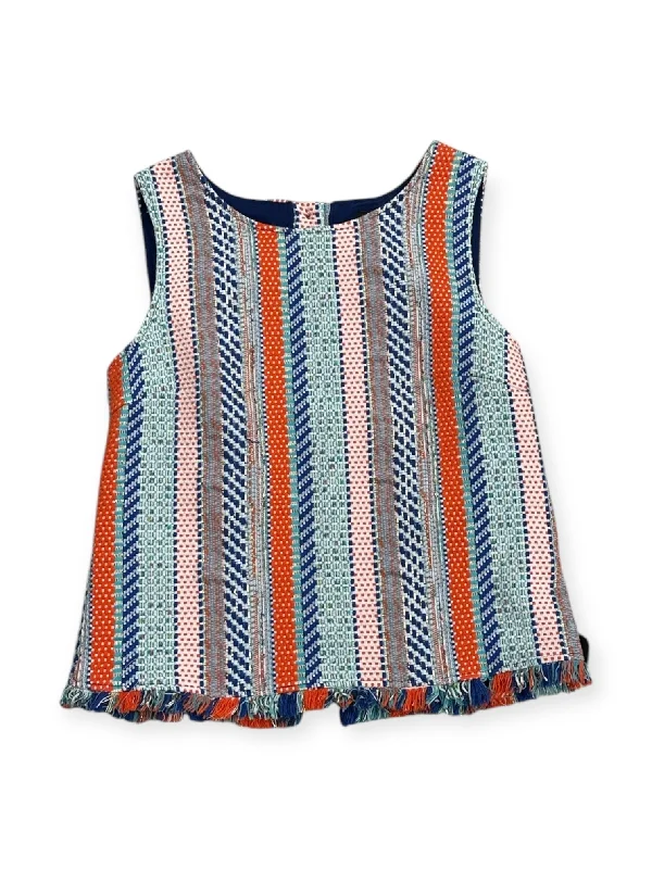 Top Sleeveless By Cmc In Blue & Orange, Size: S