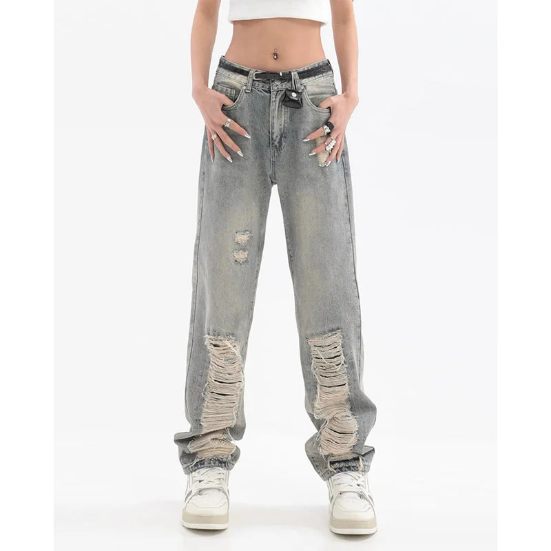 Amy Fashion - Hip Hop Ripped Baggy Jeans