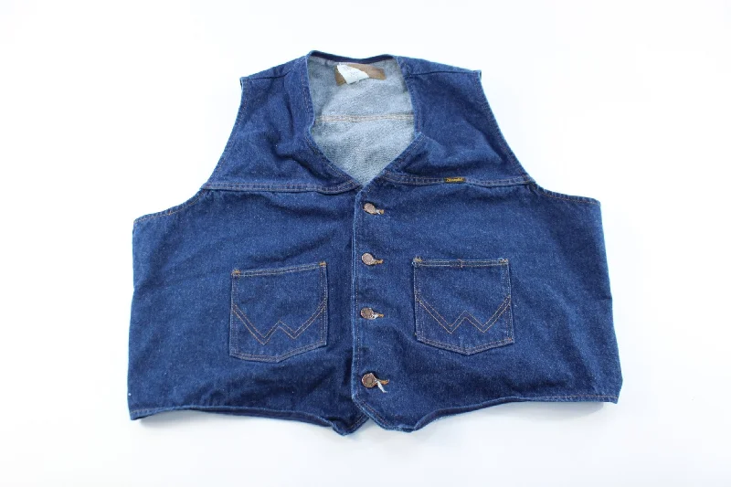 90's Wrangler Dark Washed Denim Vest