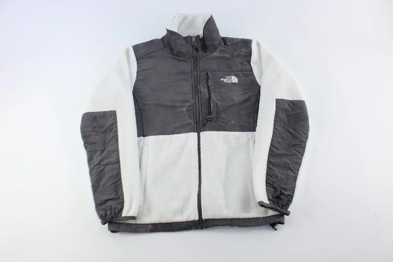 Women's The North Face Embroidered Logo White & Grey Zip Up Vest